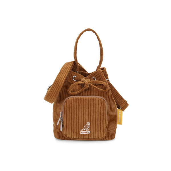 Kangol - Cord Ⅴ Pocket Bucket Bag 3884 BROWN
